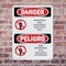 Signmission Restricted Area Authorized Employees Only Danger Sign, Plastic, 7in W x 10in L, 2PK OS-2PACK-DS-P-710-VS-1548 - alternate 6